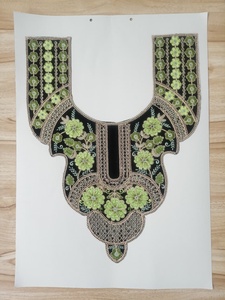 Patchs brodés faits main en dentelle de miel ORGEZA avec sequins et motifs de fils complexes, forme ronde, pour vêtements de mode, styles variés - Product Image 5