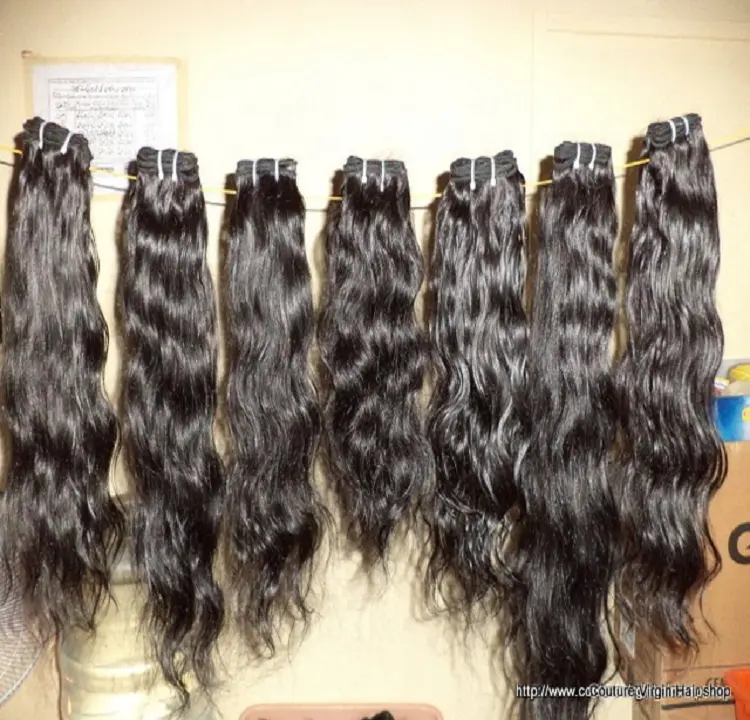Double Weft Remy Hair / Shedding Free Tangle free virgin Indian hair extensions