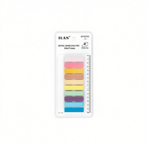อิลน์ กระดาษโน้ตสติ๊กเกอร์เพ็ท 44x11 มม- 20 แผ่น 10 สี คละสี - Product Image 1