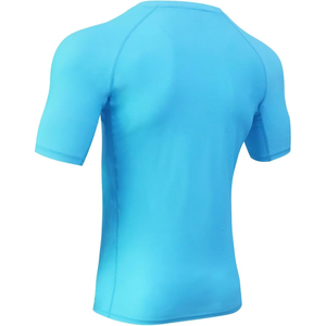 <b>Mens</b> Short Sleeve Rash Guard Quick Dry <b>Compression</b> T <b>Shirt</b> Breathable Anti UV Sports Top - Product Image 2