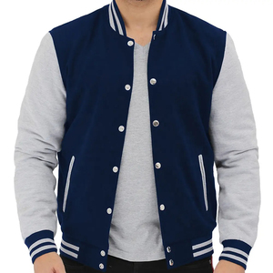 Custom Baseball Team Jackets With Pockets Embroidered Patches Jacket Casual Wear Bomber Jackets for <b>Men</b> - Product Image 1