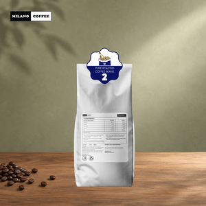 Milano Coffee Elite Grains de café torréfiés purs 2 Arabica Robusta Torréfaction légère Sachet - Product Image 3