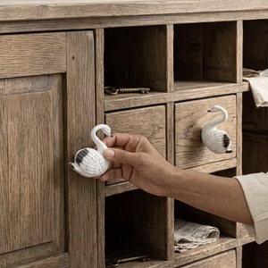 Poignée de tiroir en fonte en forme de cygne, design moderne pour la maison, le bureau, la commode, les meubles, écologique, installation facile - Product Image 3