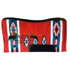 Woolen Contour Saddle <b>Pad</b> 34x36 Hand Woven 100% New Zealand Wool Fleece Lining Western Equestrian for Competition & Training - Product Image 5