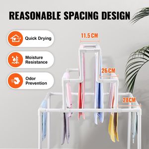 Appendiabiancheria/asciugamani da esterno in PVC a 8 barre, spazzolato, per vasca idromassaggio, supporto autoportante per asciugare trapunte e asciugamani da piscina, novità per esterni - Product Image 4