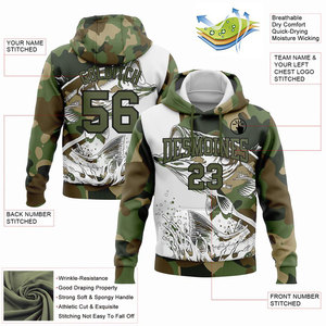 Sweat-shirt de pêche camouflage pour homme, impression par sublimation, UPF 50, séchage rapide, motif poisson, en vente - Product Image 5