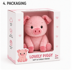 ตุ๊กตาหมูน่ารัก หมูของเล่นนุ่ม หมูตุ๊กตาขนนุ่ม ของเล่นหมูเด็ก หมูบีบได้ ตุ๊กตาหมูสีชมพู การ์ตูนหมู ของขวัญเด็ก ของตกแต่งห้องเด็ก ตุ๊กตาขนนุ่ม - Product Image 5