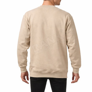 Bulk Order Plain Beige Crew Neck Sweatshirt Heavy 360gsm French Terry <b>Pullover</b> Basics Custom Logo Printed Winter <b>Jumper</b> - Product Image 2