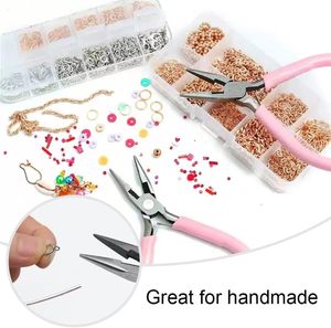Pince à bec effilé de 4,5 pouces pour la réparation de bijoux, le bobinage de fils et les projets d'artisanat DIY, outil à poignée rose - Product Image 4