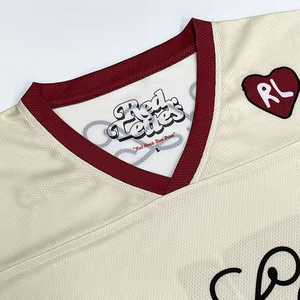 Camiseta Deportiva de Malla con Corte Cuadrado y Sublimación Personalizada, Talla Grande, Estilo Americano, con Cuello en V para Fútbol Americano y Fútbol Soccer - Product Image 3