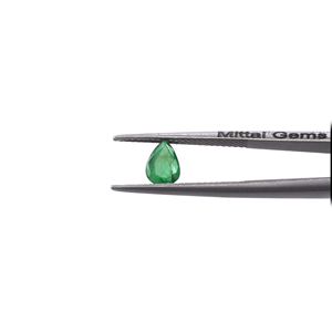 Émeraudes zambiennes naturelles calibrées en forme de poire 6x8mm, pierres précieuses facettées naturelles pour la création de bijoux, prêtes à l'emploi - Product Image 2