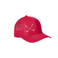 Casquette de golf unisexe légère à 6 panneaux en toile pour le sport Casquette de golf avec logo personnalisé Trous découpés au laser Performance de cyclisme à la mode sur la plage