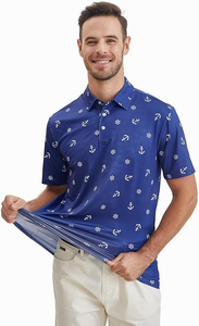 Vêtements d'été pour hommes, mode masculine, polos en coton de haute qualité, grande taille, sublimation, respirants, confortables, motif uni, service OEM - Product Image 5