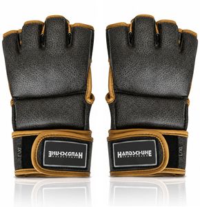 Gants MMA de qualité supérieure HANDSCHUHE INDUSTRIES, logo personnalisé, fabriqués en usine, en cuir véritable Crunch, fermeture auto-agrippante pour - Product Image 2
