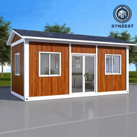 Cabane mobile de conception contemporaine de 20 pieds, maison préfabriquée modulaire en conteneur pour une utilisation en extérieur