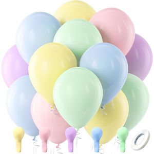 Confezione da 100 Palloncini in Lattice Pastello da 12 Pollici, Multicolore, Effetto Macaron, per Compleanni, Arcobaleno, Elio, per Feste e Matrimoni - Product Image 2