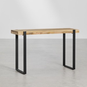 Vandana Terra Hexa mango wood and iron <b>console</b> <b>table</b> - Product Image 3