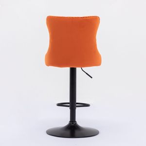 Sgabelli da Bar Moderni Imbottiti A a Furniture, Girevoli in Velluto, Altezza Regolabile 25-33 Pollici, Base da 17,7 Pollici - Product Image 6