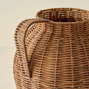 Jarrón de ratán hecho a mano, jarrón decorativo de mimbre, jarrón de ratán tejido para mesa de sala de estar, decoración del hogar. - Product Image 2