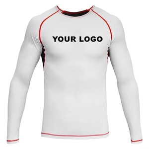 Factory Direct Sell Men's Compression Rash Guard BJJ Shirt Long Sleeve Breathable Eco-Friendly Custom Logo Digital <b>Print</b> UPF50+ - Product Image 5