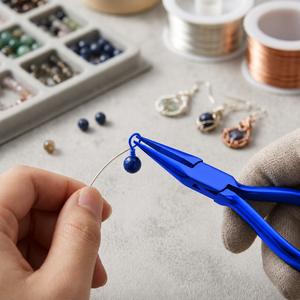 Blue Stainless Steel Chain Nose Jewelry Pliers Tapered Tip <b>Wire</b> Looping for Necklace Earring Ring Precision <b>Craft</b> Making Tool - Product Image 5
