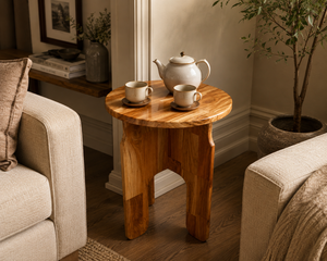 <b>Vintage</b> Traditional Solid Wood Handmade <b>Side</b>/End <b>Table</b> Modern Design Accent <b>Table</b> for Living Room Bedroom Hotel - Product Image 2
