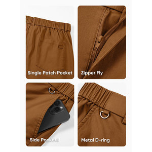 Premium Quality Men's Chino Pants Polyester Cotton <b>Material</b> Lightweight Plus Size Suitable <b>For</b> Walking Travelling Chino Trousers - Product Image 5