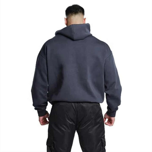 100% Cotton Plain Pullover Custom Printed Men's Oversized Pullover Hoodie Design Stand <b>Thick</b> <b>Fleece</b> Baggy for Winter - Product Image 2