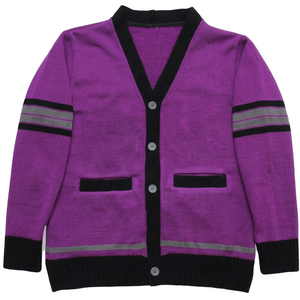 Cárdigan Personalizado con Cuello en V para Mujer, Diseño Bordado, Tejido Informal de Invierno - Product Image 1
