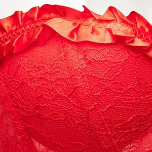 Corsé de satén transpirable para mujer, top bustier plisado con encaje, tallas grandes, faja moldeadora sin costuras para adelgazar y dar forma al cuerpo - Product Image 6