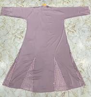 Abaya unie faite à la main pour femme, manches longues, col en V, ornée de sequins, coupe ample et évasée, respirante, style Moyen-Orient