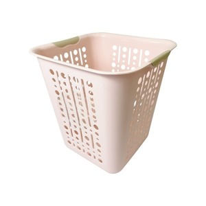 Cesto de Ropa Sucia de Plástico de Gran Capacidad con Tapa Tejida, Contenedor de Almacenamiento Portátil para Lavandería - Product Image 3