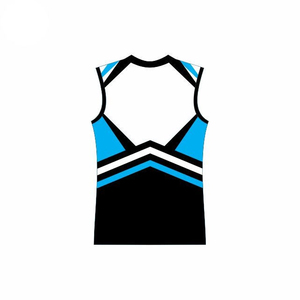 Uniforme de cheerleading pour adultes, sans manches, vert et blanc, jupe style performance, robe de spectacle - Product Image 2