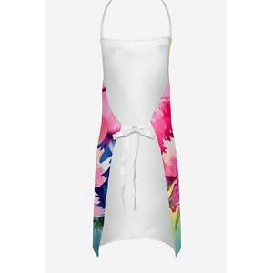 Delantal de peonías de acuarela Multicolor grande Unisex para cocina, manualidades para hornear, jardinería, para adultos, mujeres y hombres - Product Image 4