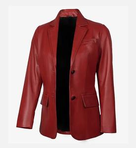 Nuevo Blazer de Moda Negro de Piel de Oveja Auténtica para Mujer, Chaqueta de Cuero Curtido Vegetal - Product Image 2