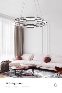 Lustre en verre ovale de style nordique minimaliste moderne italien pour restaurant, salon, salle à manger, chambre à coucher - Product Image 2