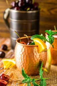 <b>Copper</b> mule serving mug set for refined evening cocktail culture hammered finish metal <b>cups</b> durable reusable kitchen mugs - Product Image 6