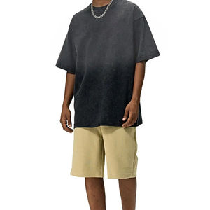 Camiseta de Lona para Hombre, Estilo Moderno, Corte Holgado, Hombros Caídos, Cuello Redondo, Personalizable (OEM), Impresión Digital, Transpirable, Estilo Urbano Informal - Product Image 4