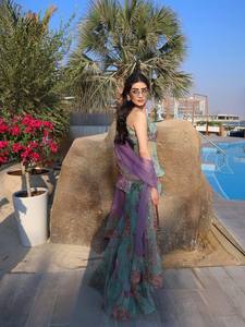Designer 2026 Women's Sexy Velvet Bollywood Style Salwar Kameez Party Wear Fusion <b>Top</b> Bottom Embroidery <b>Sequins</b> Work Indian - Product Image 3
