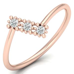 Anillo DE BODA DE ORO minimalista hecho a mano anillo de compromiso personalizado con diamante atractivo oro sólido para fiestas en venta - Product Image 2