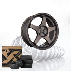 3R Aluminium Alloy Passenger Car <b>Wheel</b> SMOKY BRONZE JDM 17 Inch 4 Hole 100 04115-V8 - Product Image 3