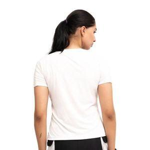 Camiseta Blanca de Manga Corta con Cuello en V para Mujer, Ajustada, Informal, Básica, Elástica, para Uso Diario, Ropa de Moda Femenina, Prenda de Verano Sencilla - Product Image 4