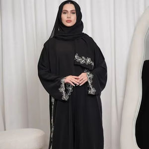 Nouvelle Collection Abaya 2026 Robes Modestes Abaya Simple et Fermée Abaya Unie Robe Musulmane Femme Vêtements Islamiques Robe Femme en Lin - Product Image 1