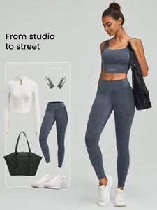 Ensemble de soutien-gorge de sport extensible Fitness pour femmes taille haute soutien-gorge de sport Yoga Gym pour femmes soutien-gorge de sport sans couture à soutien élevé - Product Image 6