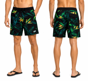 Shorts de Surf con Estampado de Hojas Tropicales Personalizados para Hombre, Secado Rápido, Trajes de Baño Ligeros para Playa, Deportes Acuáticos de Verano, OEM ODM - Product Image 3