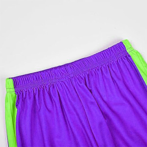 Survêtement pour filles, couleurs violet et vert, blocs de couleurs, fermeture éclair intégrale, col montant, style sportif décontracté, vêtements de printemps, 100 % polyester respirant - Product Image 3
