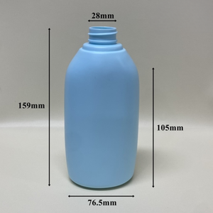 350ml Refillable HDPE Round Shape ISO 9001 Certified Customizable Pump Bottle Blue <b>Dispenser</b> <b>Shampoo</b> Hand Soap Liquid Container - Product Image 6