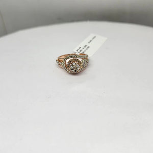 Anillo de Diamantes Naturales de 9K Premium para Mujer, 0.95 Ct HI SI, Recubierto de Rodio, Joyería de Lujo para Mujer, Peso Bruto 4.2g, Peso Neto 4.01g, Diseño Clásico - Product Image 1