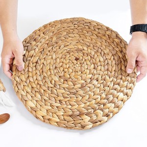 Sous-plat en jacinthe d'eau fait main pour mariage, fête, événement, vente en gros à prix réduit - Product Image 1
