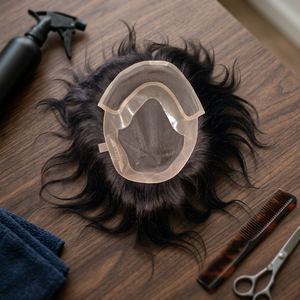 Parche de cabello frontal de encaje para hombre, densidad más baja, en color blanco, para hombre, boutique en línea, Alibaba, cabello humano virgen color marrón pardo. - Product Image 6